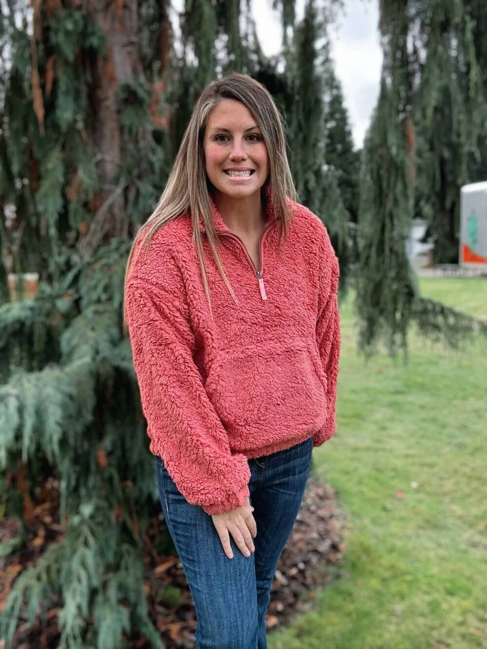 NEW THREAD & SUPPLY voyage pullover in pink